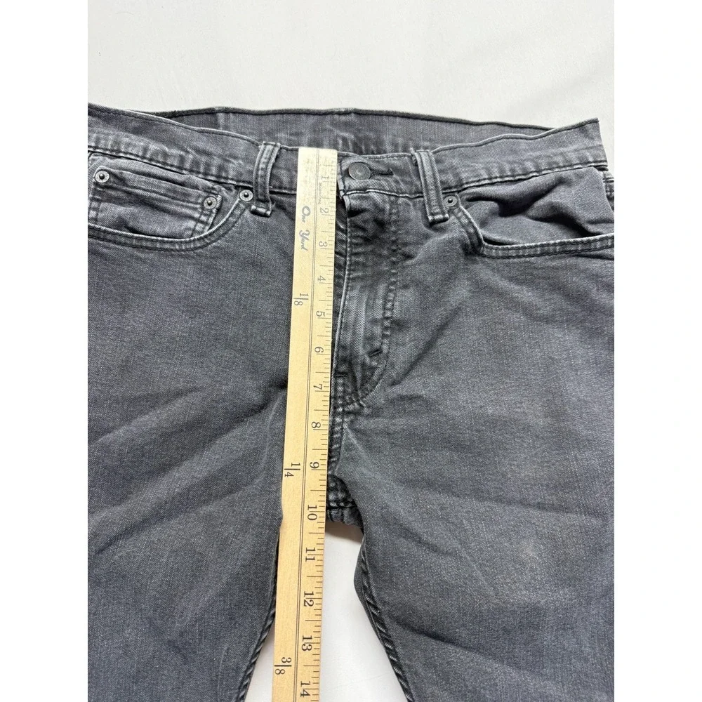 Levi's 512 Skinny Jeans Mens 32x34 (Fits 31x32) Dark Gray Denim Mid Rise Outdoor